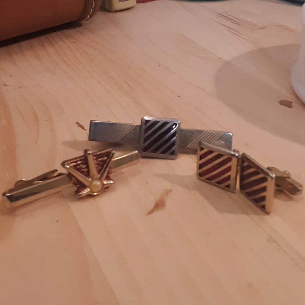 Vintage Anson Tie Clips & Cuff Links